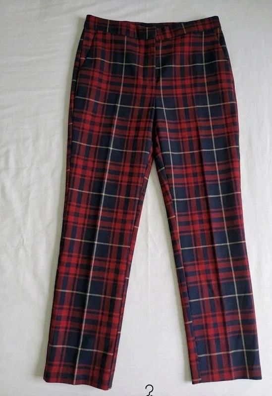 Pantalón de vestir strech de cuadros Zara Talla S / 36 👖✨